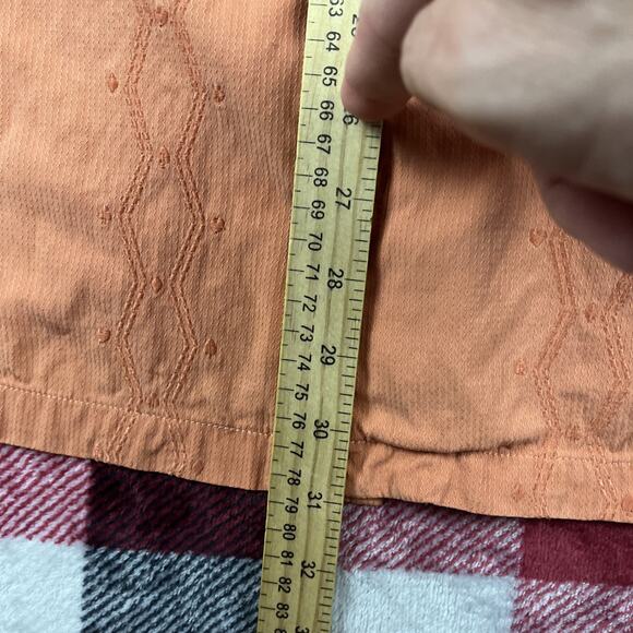 Tommy Bahama Shirt Mens XL Camp Orange Silk Cotton Embroidery Guayabera Bowling - Picture 5 of 8